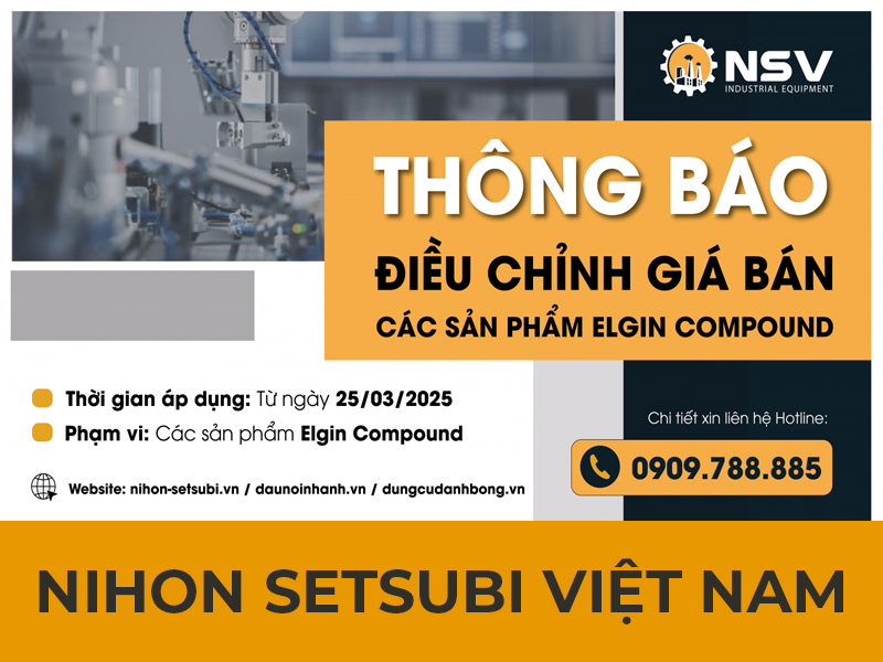 THÔNG BÁO ĐIỀU CHỈNH GIÁ SẢN PHẨM ELGIN COMPOUND