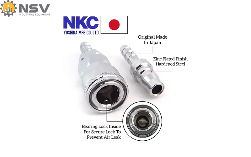 Đầu nối nhanh NKC với giăng và chất lượng vòng bi cực cao